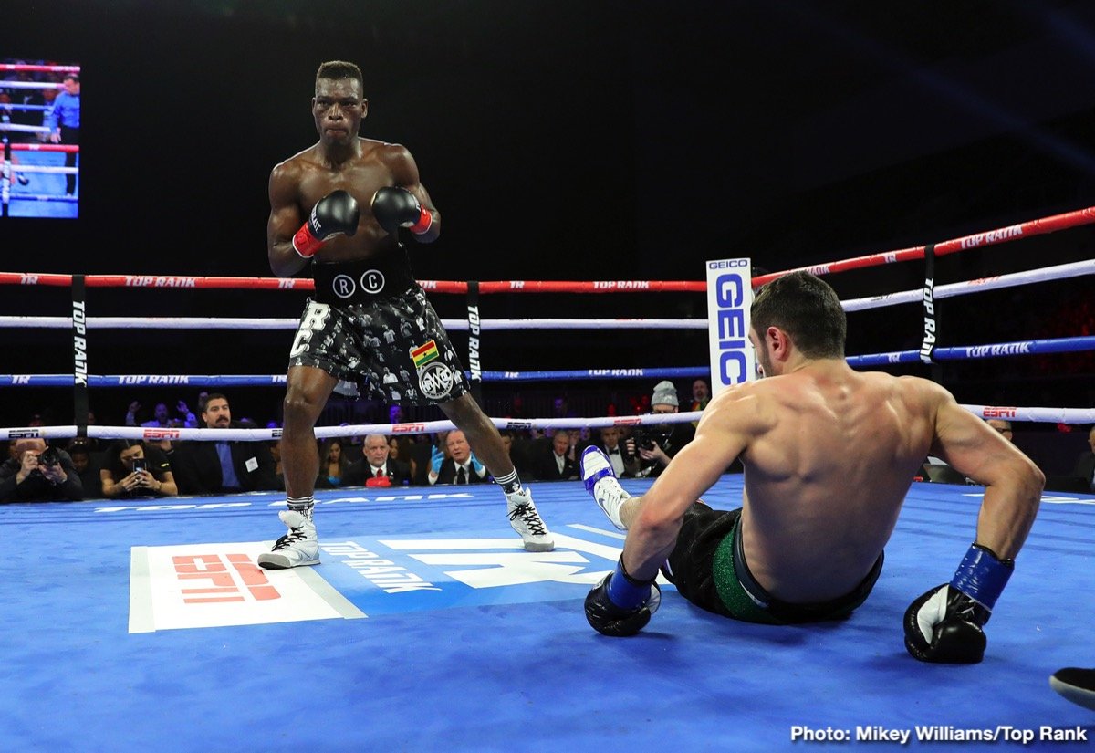 Richard Commey Destroys Isa Chaniev In Two-Rounds To Claim IBF 135 Pound Belt – but has he got any shot of derailing Lomachenko?