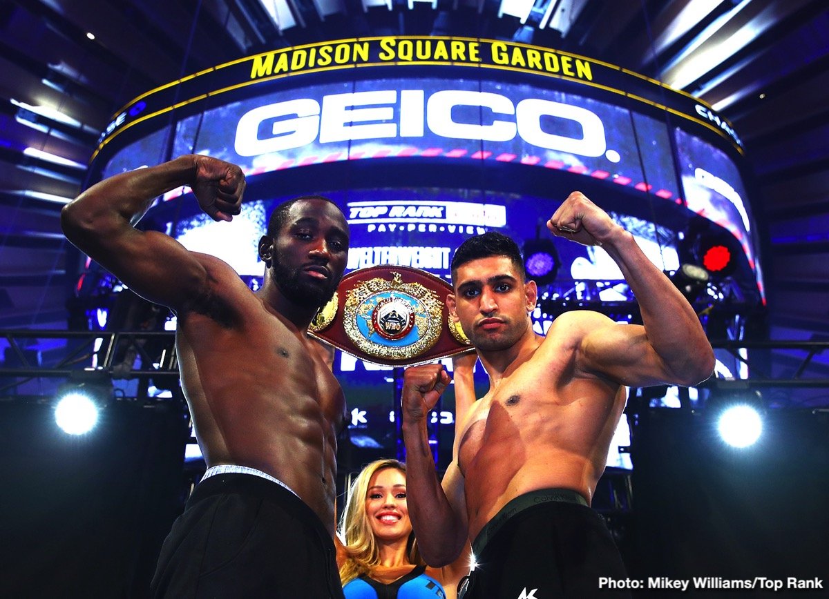 Bud Crawford vs Amir Khan, Lopez vs Tatli official weights, photos & quotes