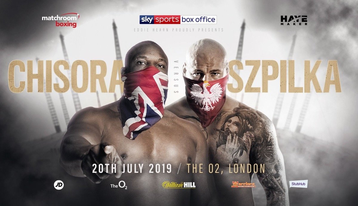 Derek Chisora vs Szpilka at The O2 in London on July 20