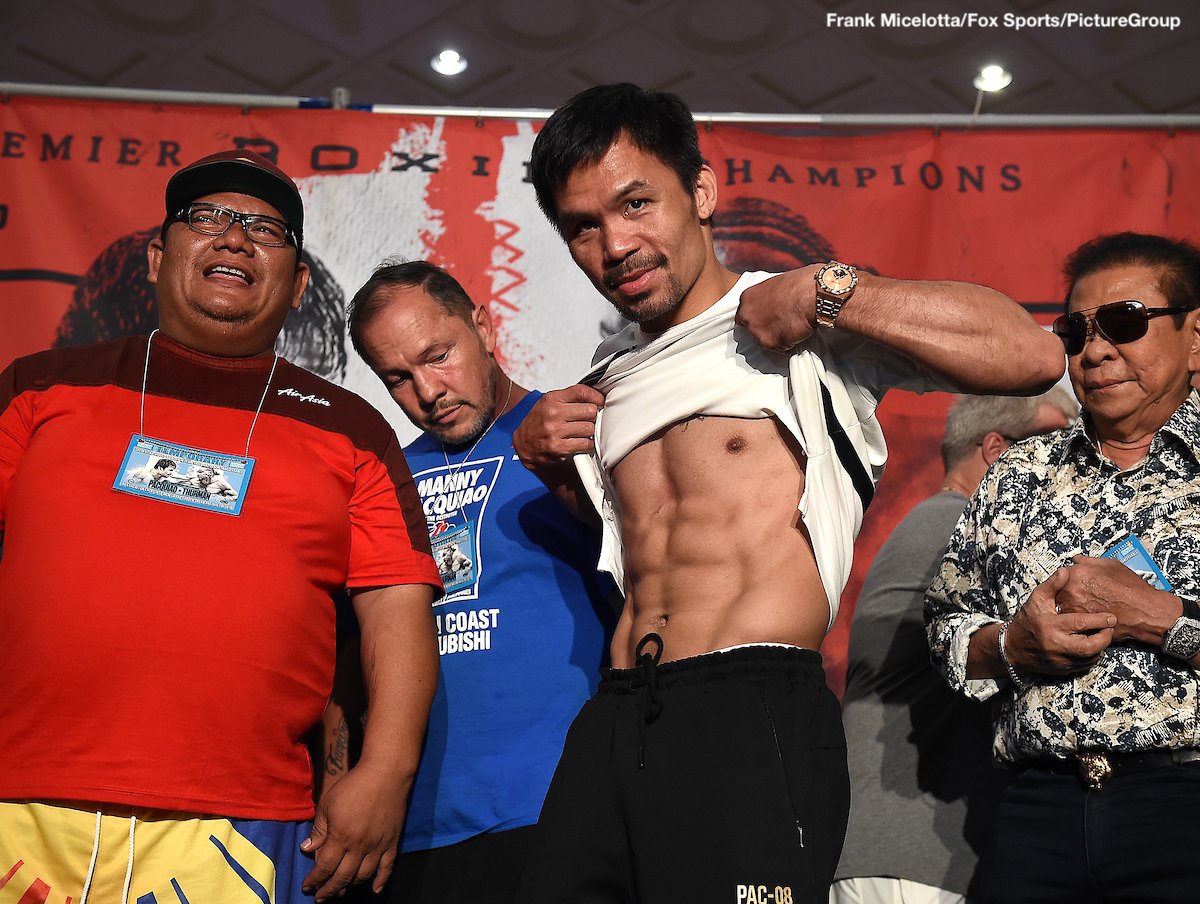 Photos: Manny Pacquiao and Keith Thurman grand arrivals in Las Vegas