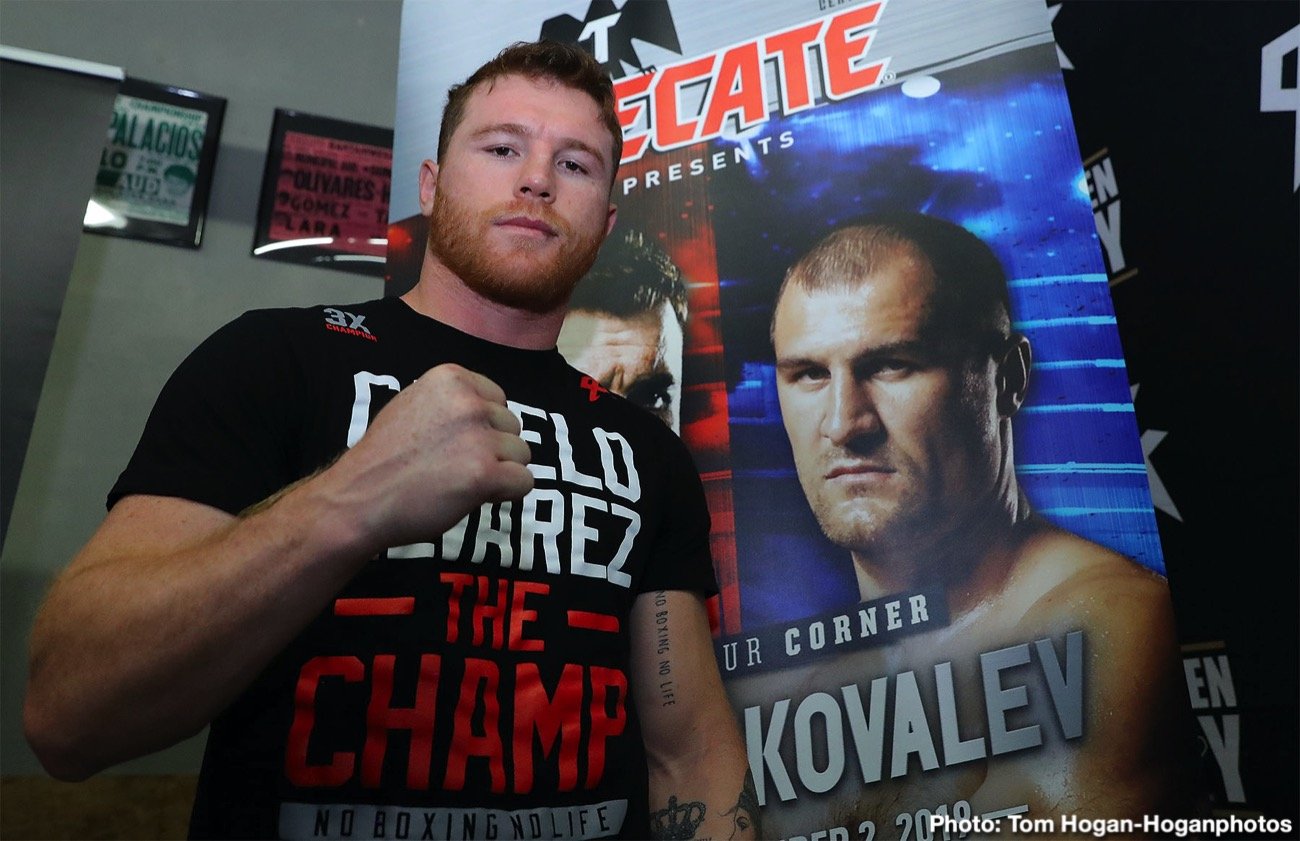 Canelo Alvarez quotes for Sergey Kovalev fight on Nov.2