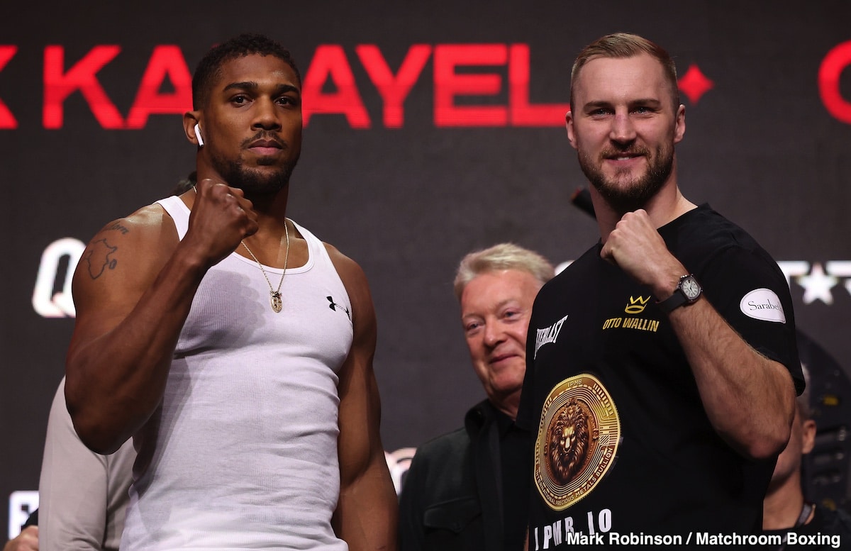 Joshua, Wallin, Wilder, Parker, Miller, Dubois Official DAZN Weigh-In Results