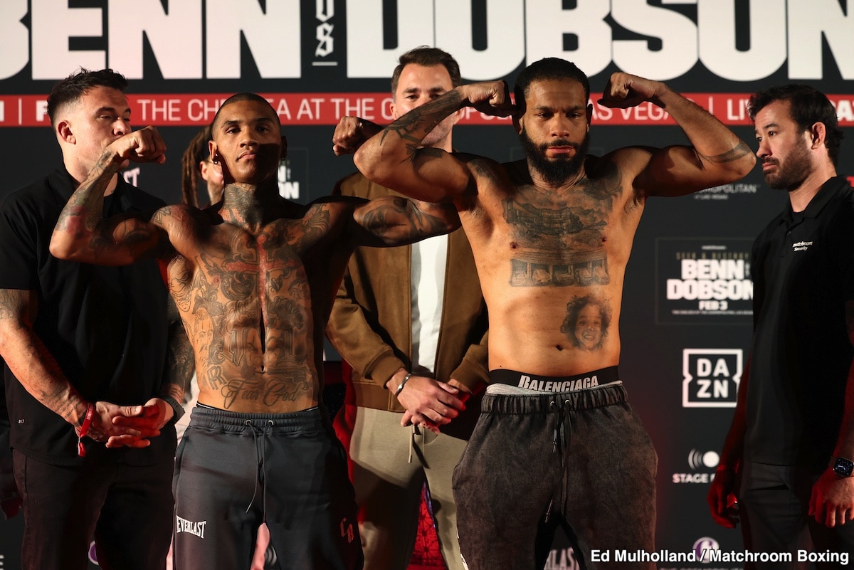 DAZN Weights: Benn vs. Dobson - for Saturday night in Las Vegas