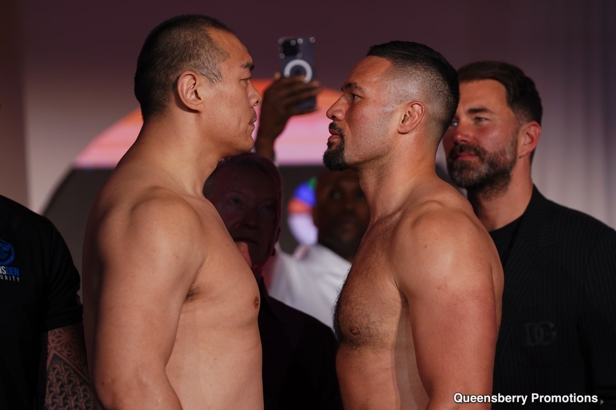 DAZN PPV Weights: Parker vs. Zhang - for Friday in Riyadh, Saudi Arabia