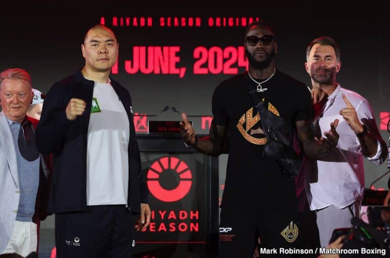 Zhilei Zhang Claims He Instills Fear in Deontay Wilder Ahead of Saturday's Fight