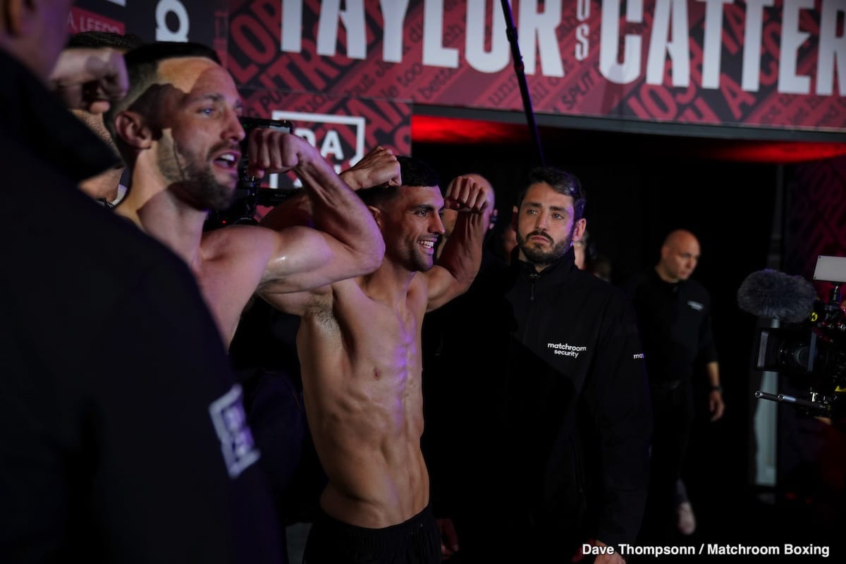 Josh Taylor - Jack Catterall Official Official Weigh-In Results
