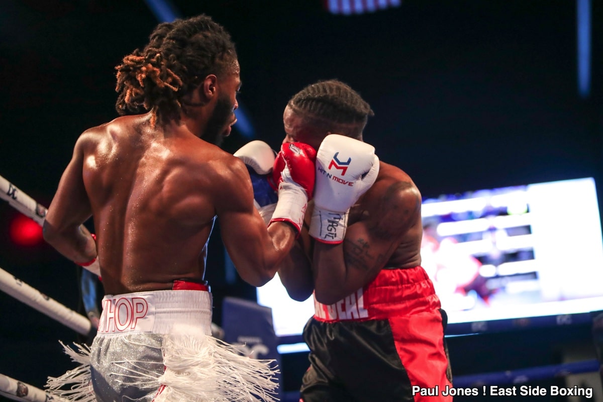 Photo Recap: Don’t Blink! Jordan White short circuits former world title challenger, Oquendo, in one round — Foster, Kambosos, Roach Jr., More!