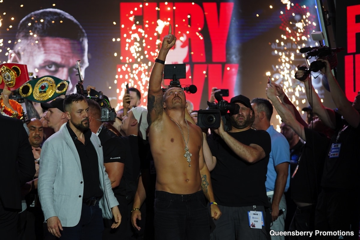 DAZN PPV Weights: Fury's Bully Act Fails to Mask Fear at Weigh-In: Usyk Remains Unfazed