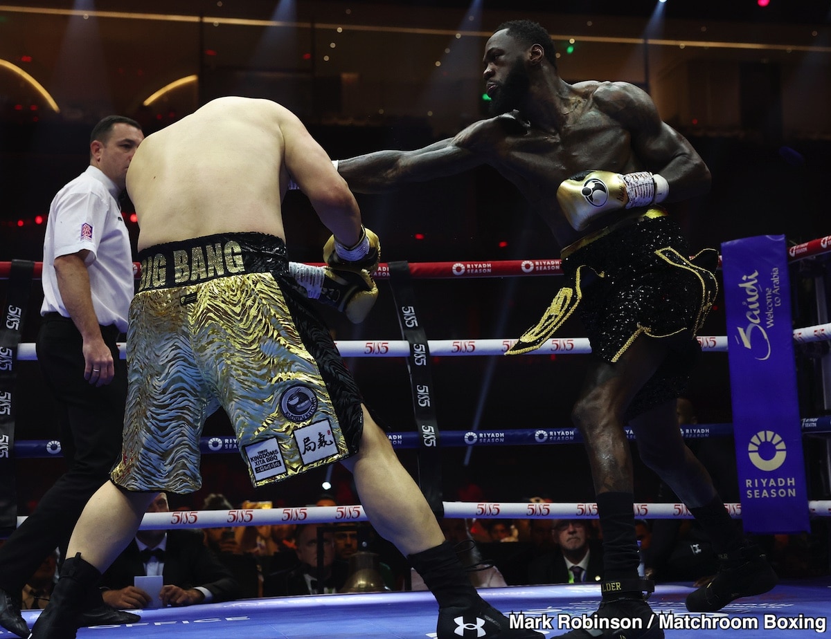Zhilei Zhang Blasts Out Deontay Wilder In Fifth Round; Surely Ends Wilder's Career - Boxing Results