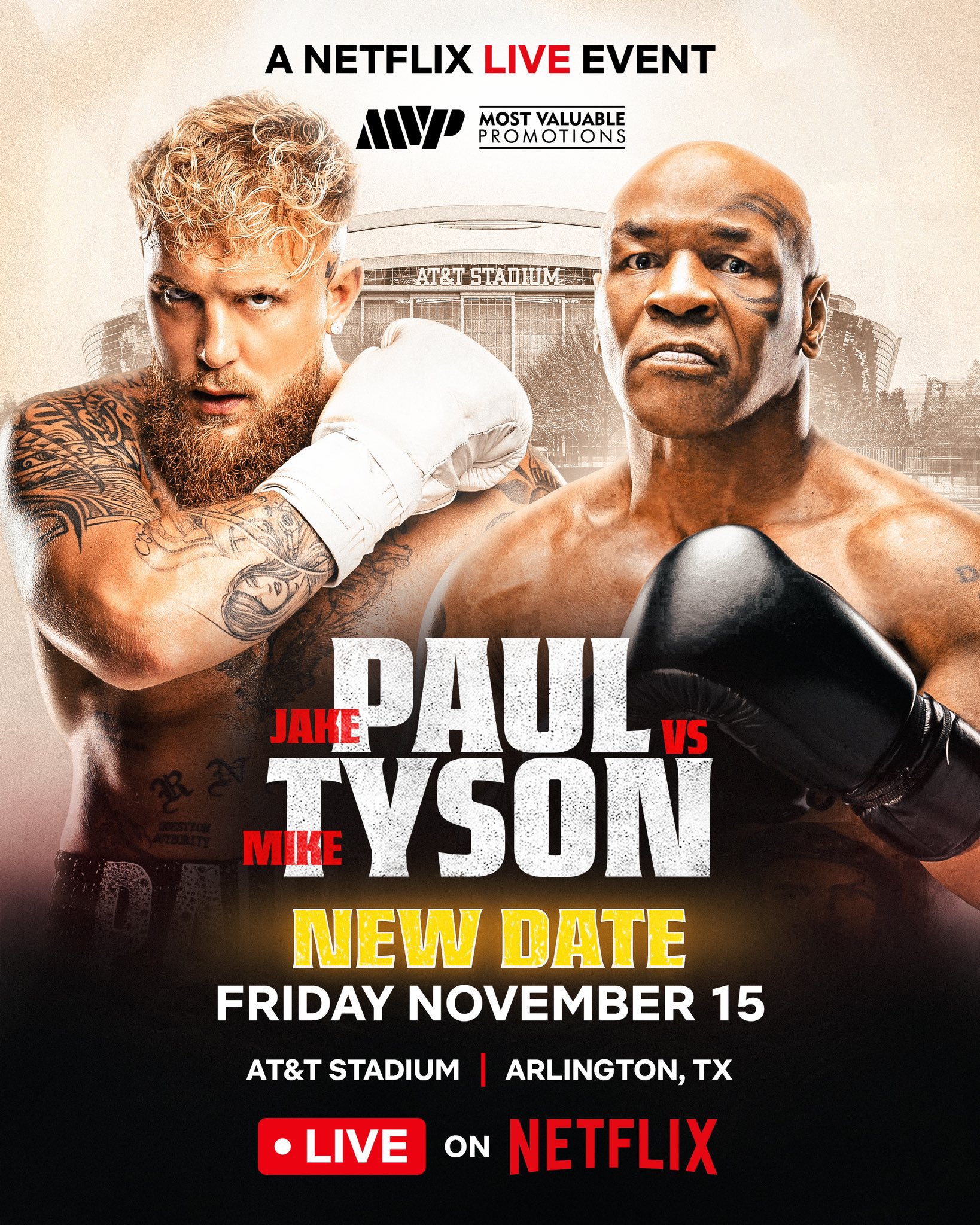 Mike Tyson vs Jake Paul Fight Refuses To Go Away; New Date Of November 15 Is Official