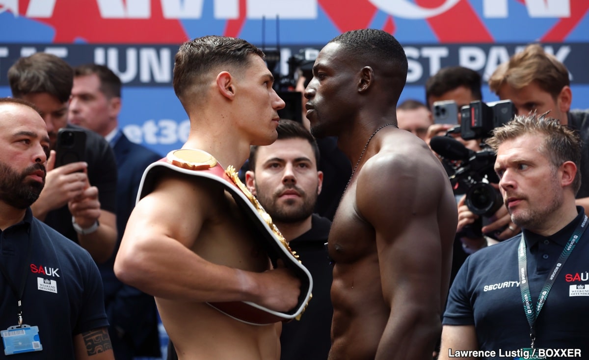 Billam-Smith vs. Riakporhe Official Sky Sports Weigh In Results