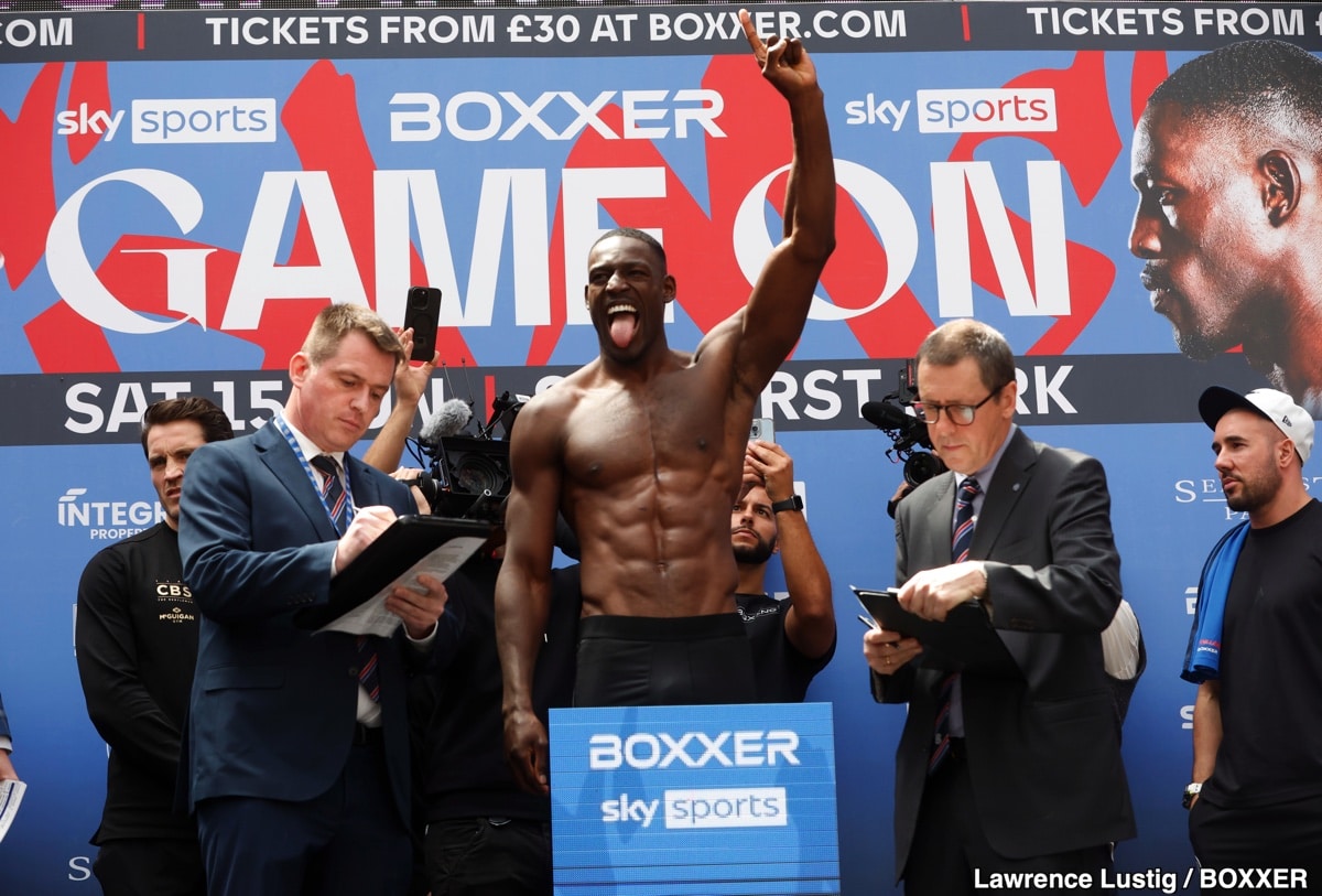 Billam-Smith vs. Riakporhe Official Sky Sports Weigh In Results