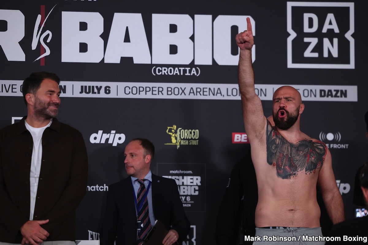 Alen Babic, Johnny Fisher Weigh-In; Babic Says He Hopes “We're Going To Spend Weeks In Hospital”