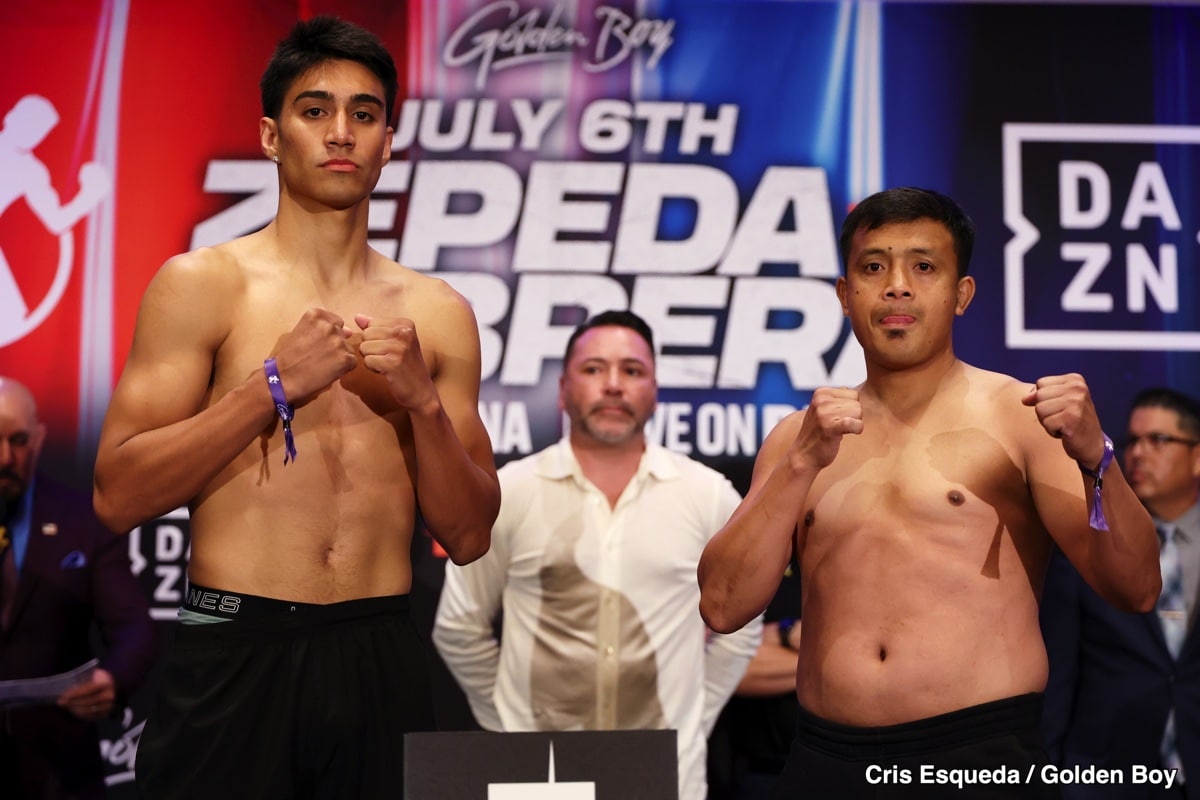 Saturday's DAZN Weights: William Zepeda vs. Giovanni Cabrera