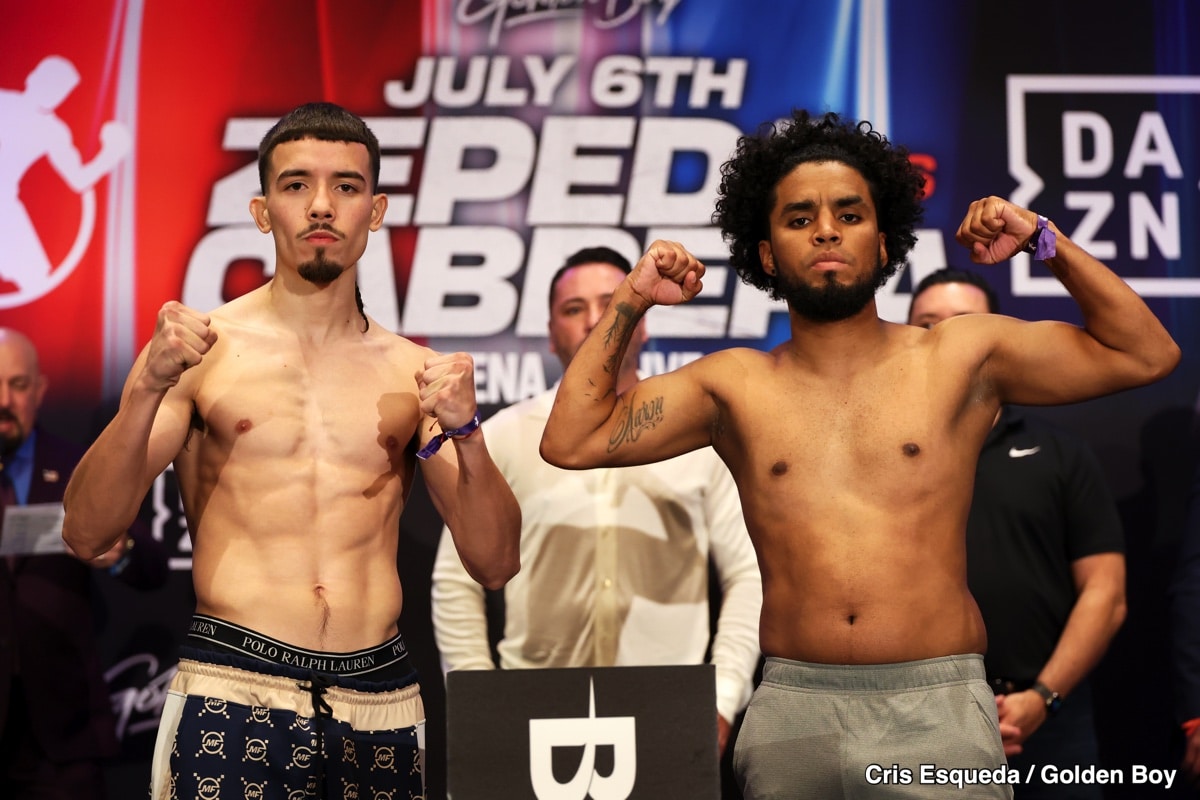 Saturday's DAZN Weights: William Zepeda vs. Giovanni Cabrera