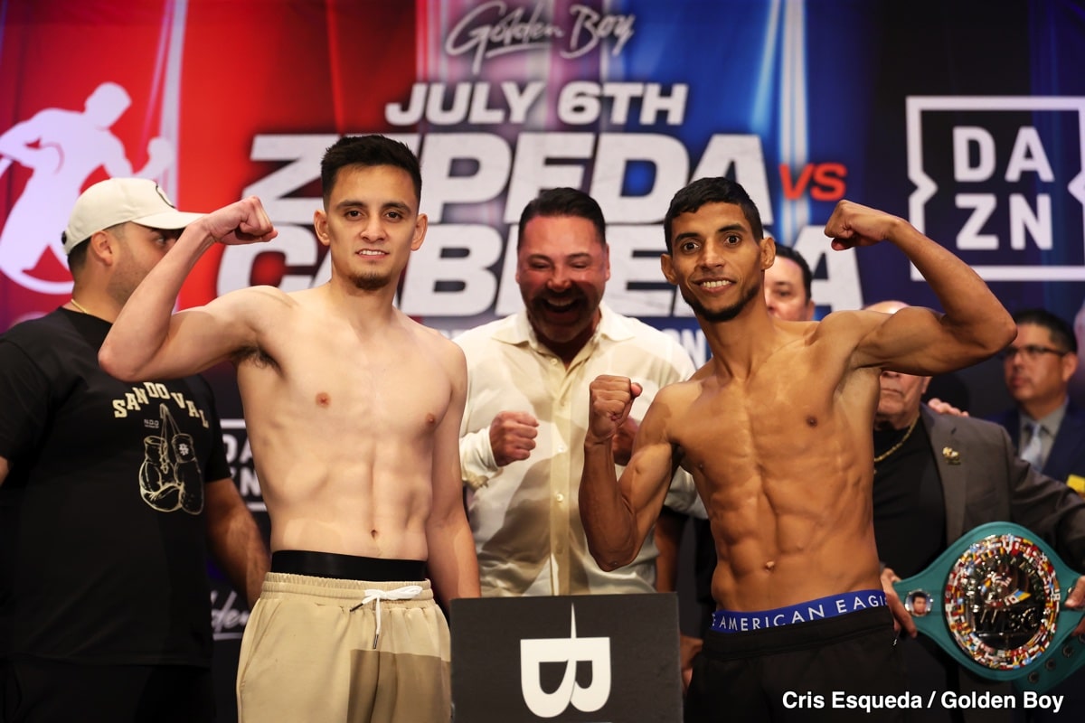 Saturday's DAZN Weights: William Zepeda vs. Giovanni Cabrera