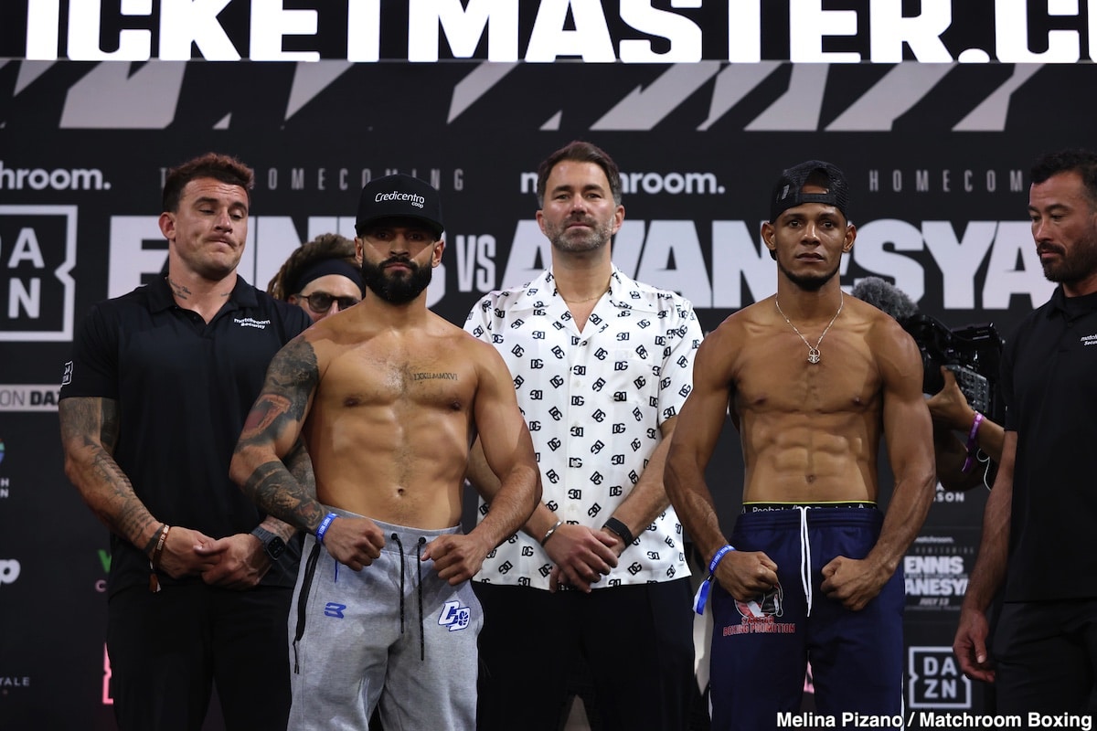 DAZN Weights: Ennis vs. Avanesyan - For Saturday