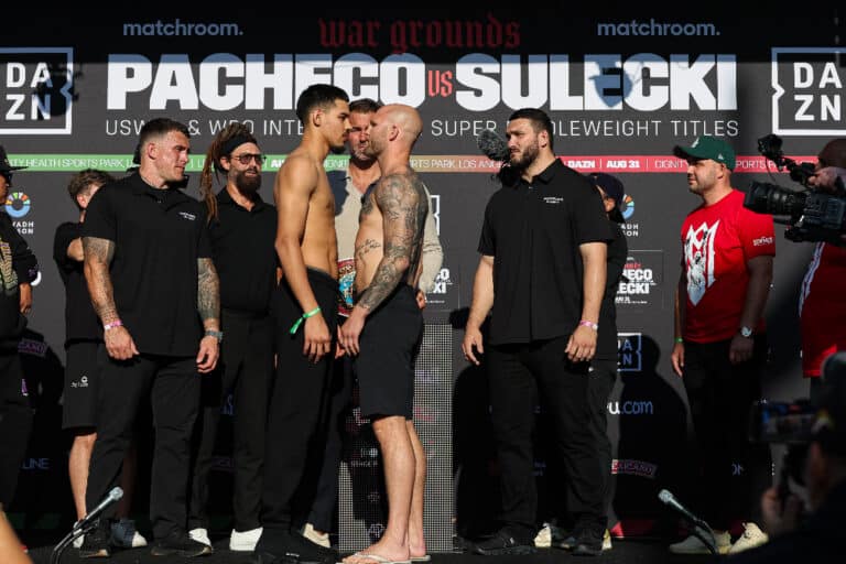 DAZN Weights: Pacheco vs. Sulecki for Saturday