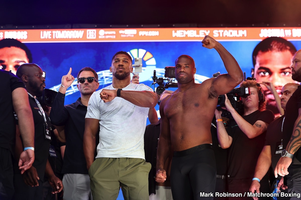 Joshua, Dubois – Official Weigh In Results: 252.5 For Joshua, 248.6 For Dubois