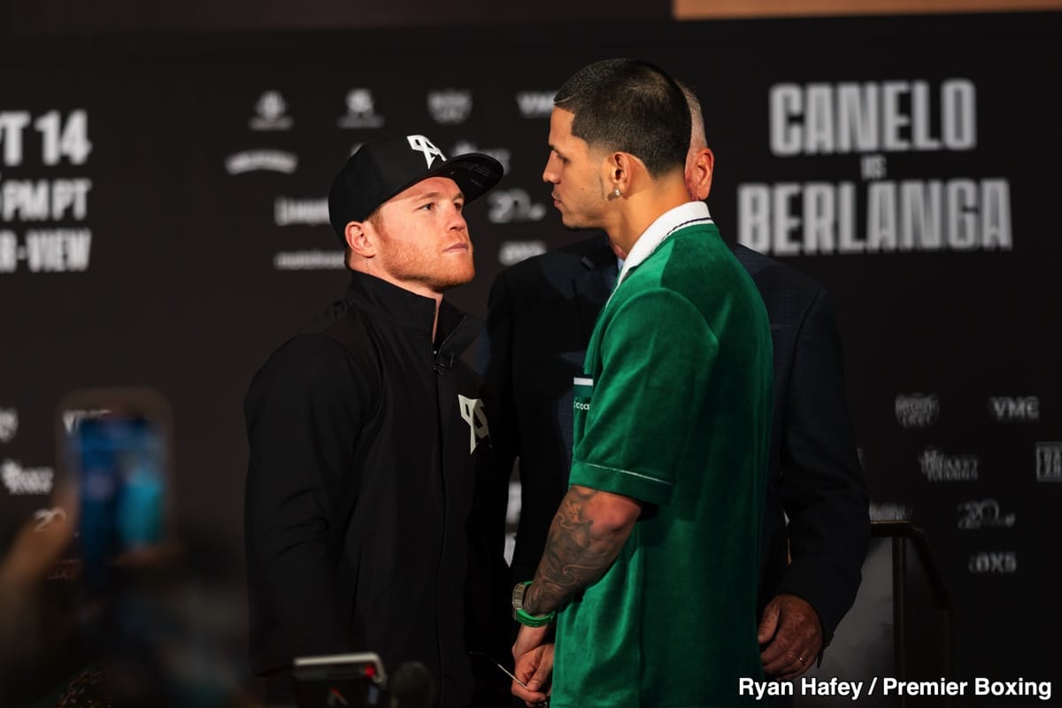 Canelo In Mean Mood At Grand Arrival, Vows To “Break Berlanga's Face, Give Him The Beatdown Of His Life”