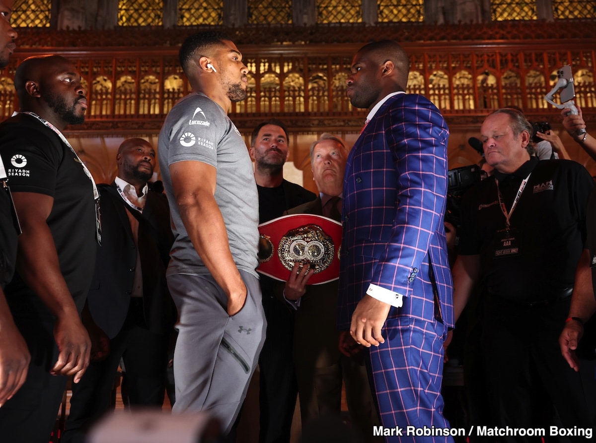 Dubois And Joshua Public Workout Quotes