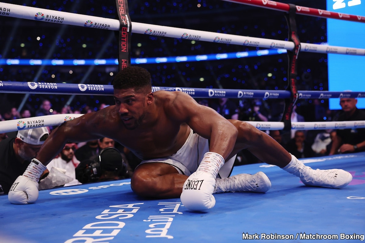 Arum Says Anthony Joshua Is “Finished”