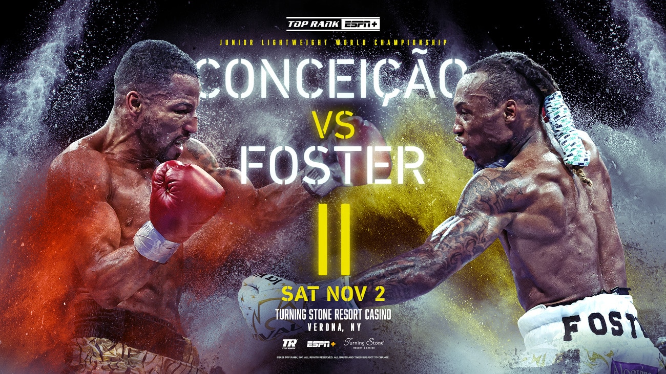 O'Shaquie Foster Gets Rematch Against Robson Conceição on November 2nd