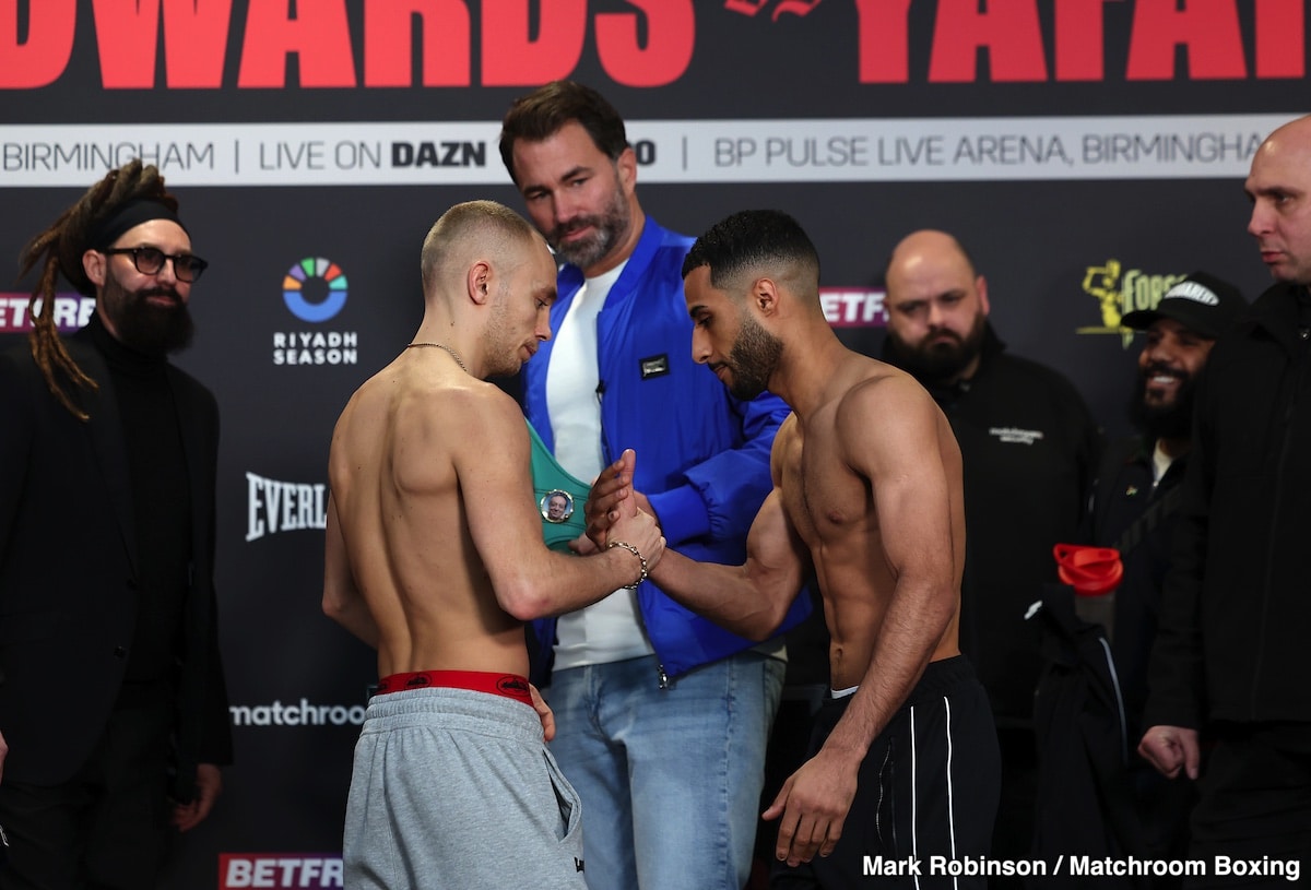 Official DAZN Weights: Edwards vs. Yafai