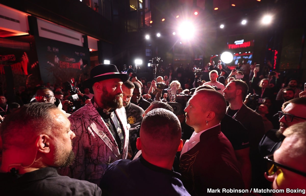 Usyk And Fury Engage In Agonising, Close To Ten-Minute Stare-Down!