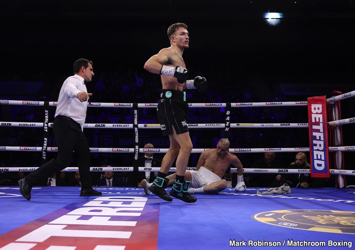 Dalton Smith Destroys Walid Ouizza In A Round, Wins European Light-Welterweight Title - Boxing Results