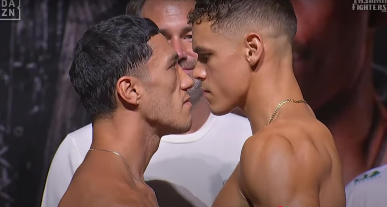 DAZN Official Weights: Jai Opetaia vs. David Nyika