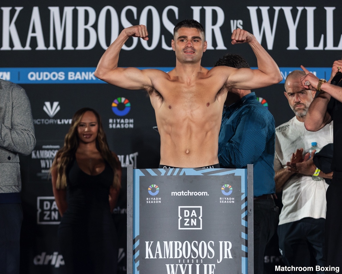 DAZN Official Weights: Kambosos Jr. vs. Wyllie - For Saturday in Sydney