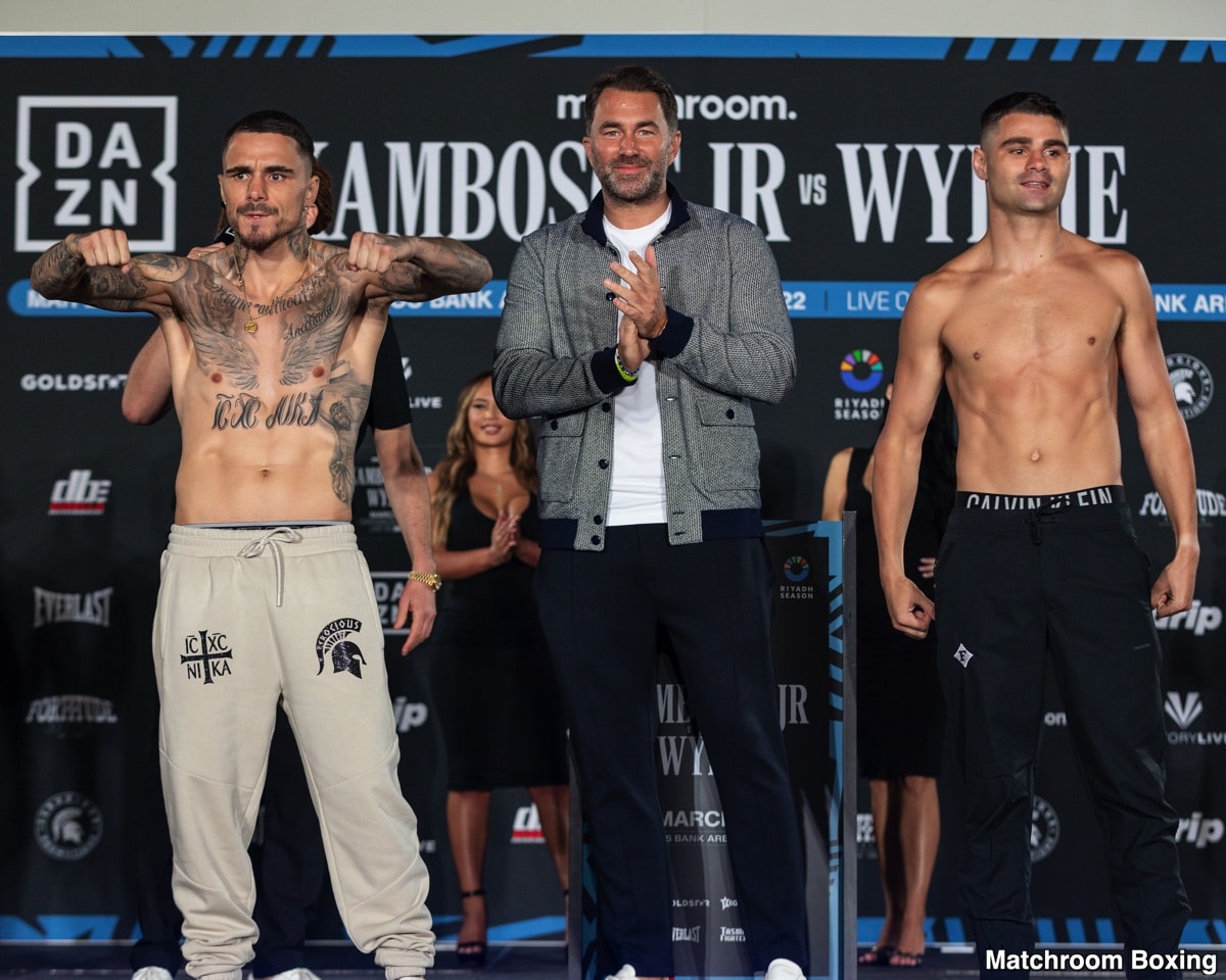 DAZN Official Weights: Kambosos Jr. vs. Wyllie - For Saturday in Sydney