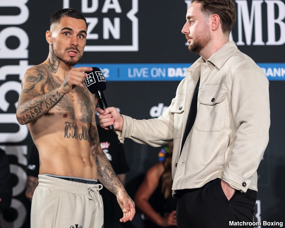 DAZN Official Weights: Kambosos Jr. vs. Wyllie - For Saturday in Sydney