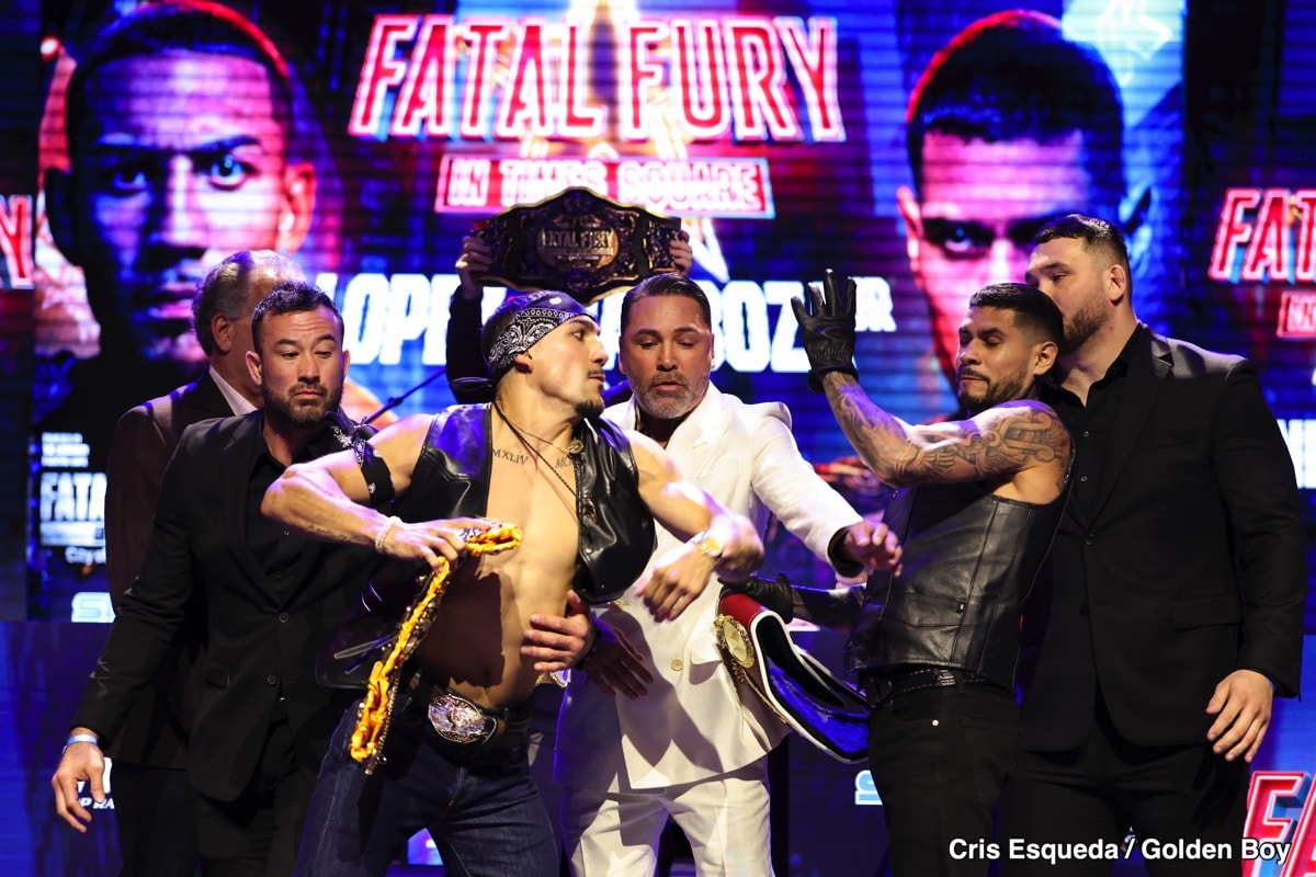 Makeup-Clad Teofimo Lopez Dominates Chaotic Press Conference, Slaps Arnold Barboza Jr., and Roasts Devin Haney